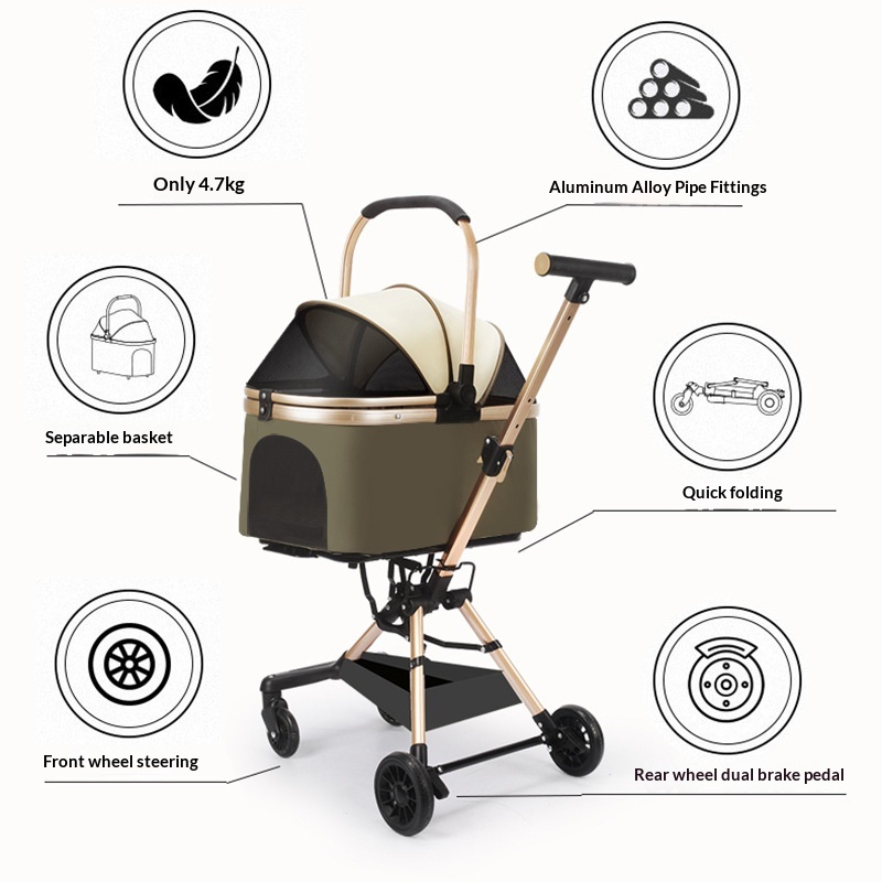 Pet Stroller Carrier - Mini Pet Stroller Toy for Dogs