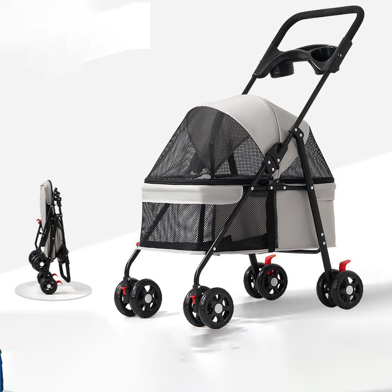 Pet Stroller Carrier - Foldable Pet Stroller, Lightweight Travel Carrier