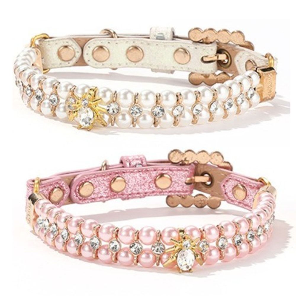 Pet Supplies In Bulk - Adjustable Dog Cat Pearl Collars Rhinestone