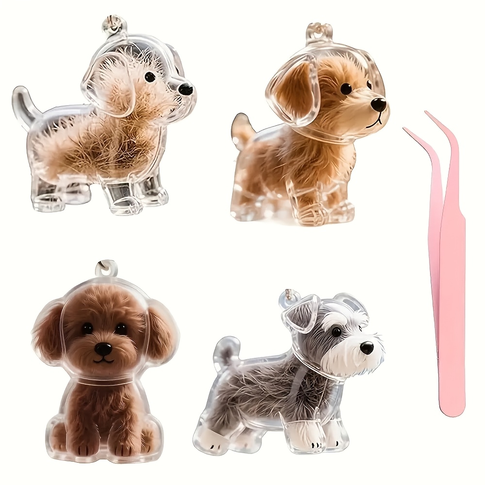 Pet Supplies In Bulk - Set of 2 Dog Hair Keychains