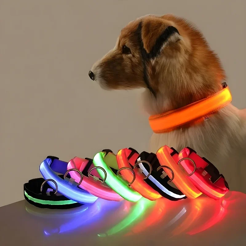 Pet Supplies In Bulk - Dog Collar Nylon LED Night Safety