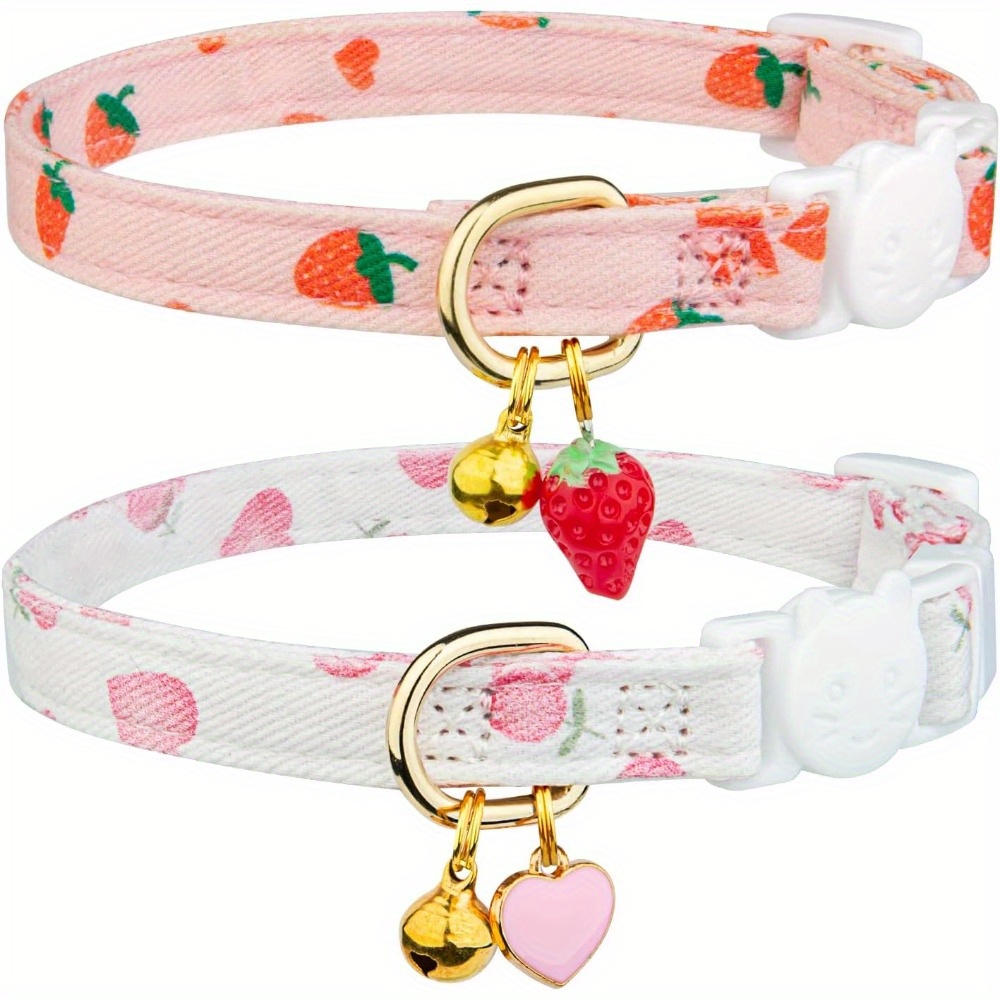 Pet Supplies In Bulk - 2 Pack Cotton Breakaway Cat Collar
