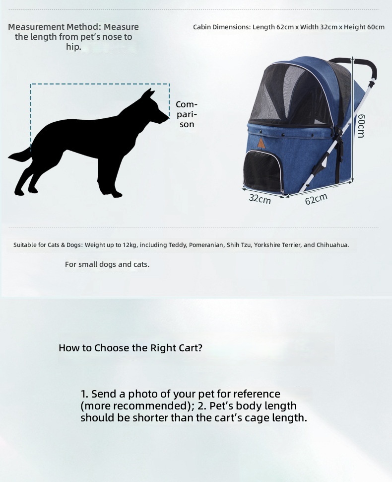 Lightweight Foldable Pet Strol - огляд і ціна Pet Stroller Carrier