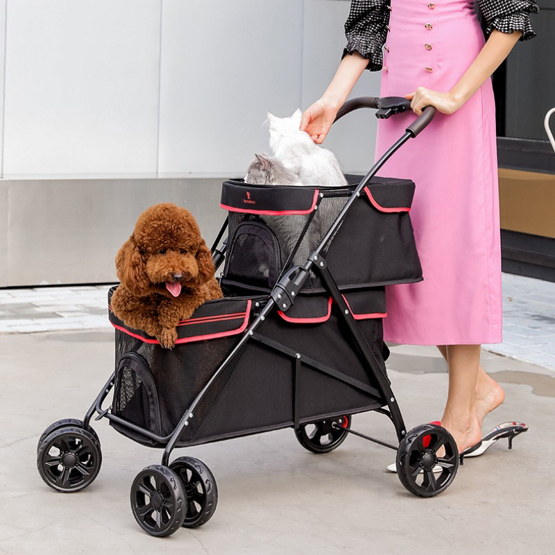 Portable Double-layer Pet Stro - огляд і ціна Pet Stroller Carrier