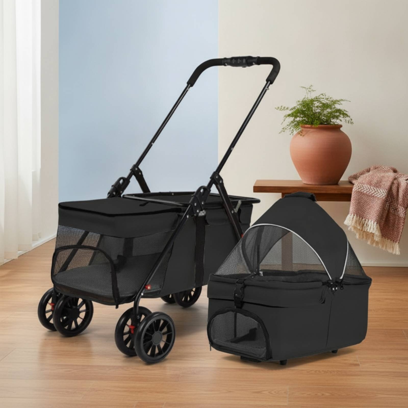 Pet Stroller with Detachable C - огляд і ціна Pet Stroller Carrier