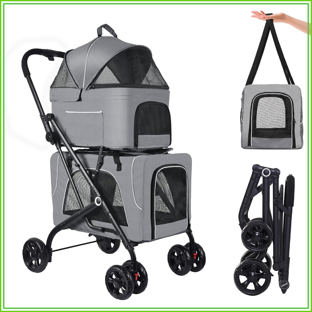 Double Pet Stroller With 2 Det - огляд і ціна Pet Stroller Carrier