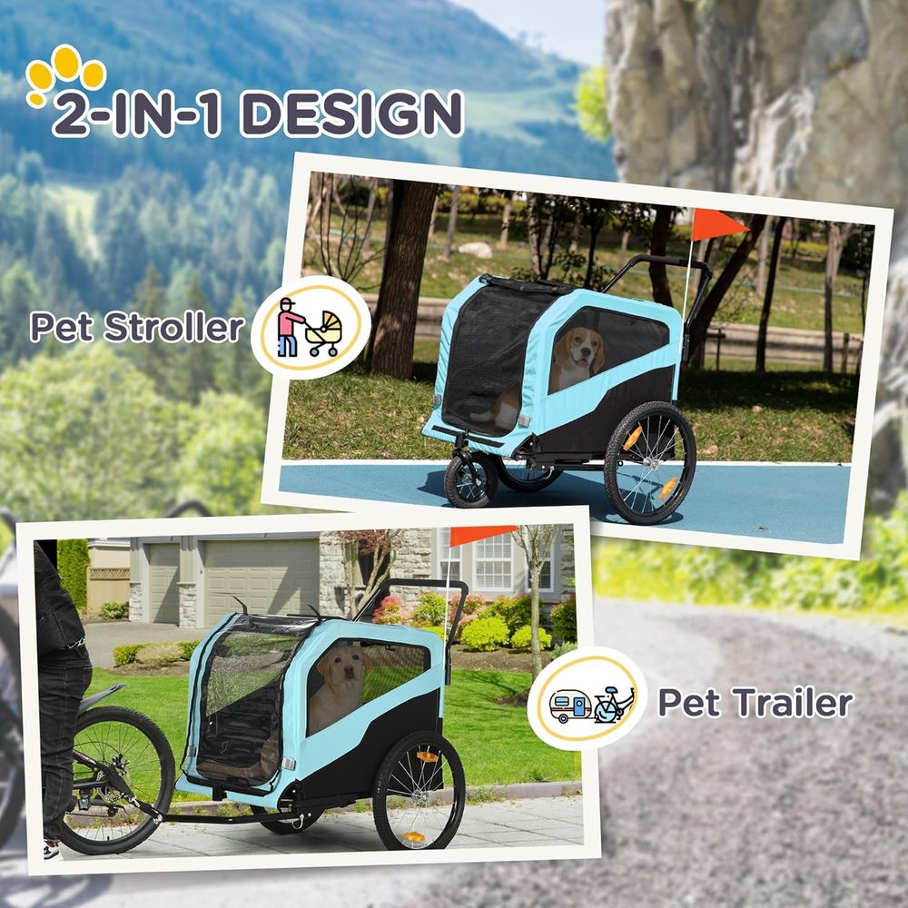 2-in-1 Dog Bike Trailer Pet St - огляд і ціна Pet Stroller Carrier