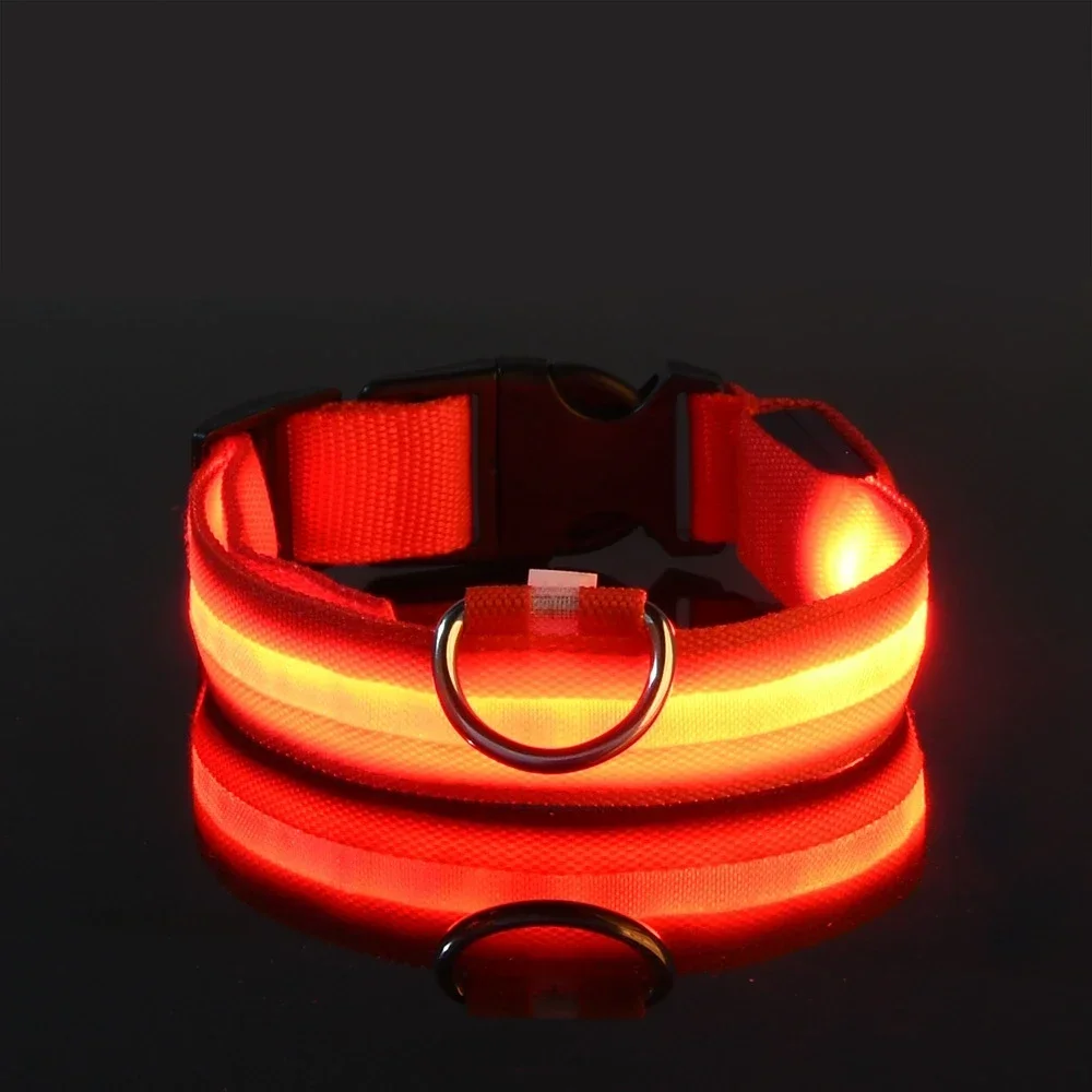 Dog Collar Nylon LED Night Saf - огляд і ціна Pet Supplies In Bulk