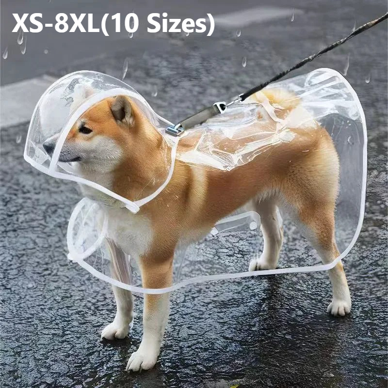 XS-8XL Pet Raincoat Transparen - огляд і ціна Dog Raincoat