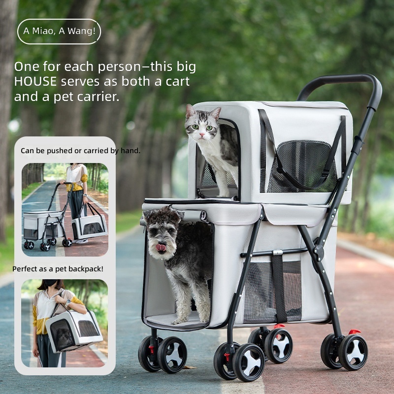 Double-layer Pet Cart, Separat - огляд і ціна Pet Stroller Carrier