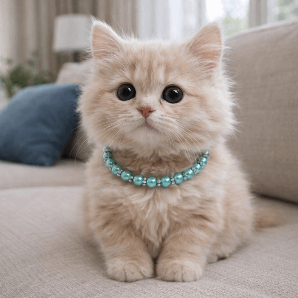 Adjustable Pet Pearl Necklace  - огляд і ціна Pet Supplies In Bulk